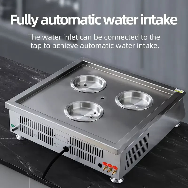 Built-in Food Steaming Equipment Three Control 3-hole Anti-dry Stainless Steel Bakery Steamer