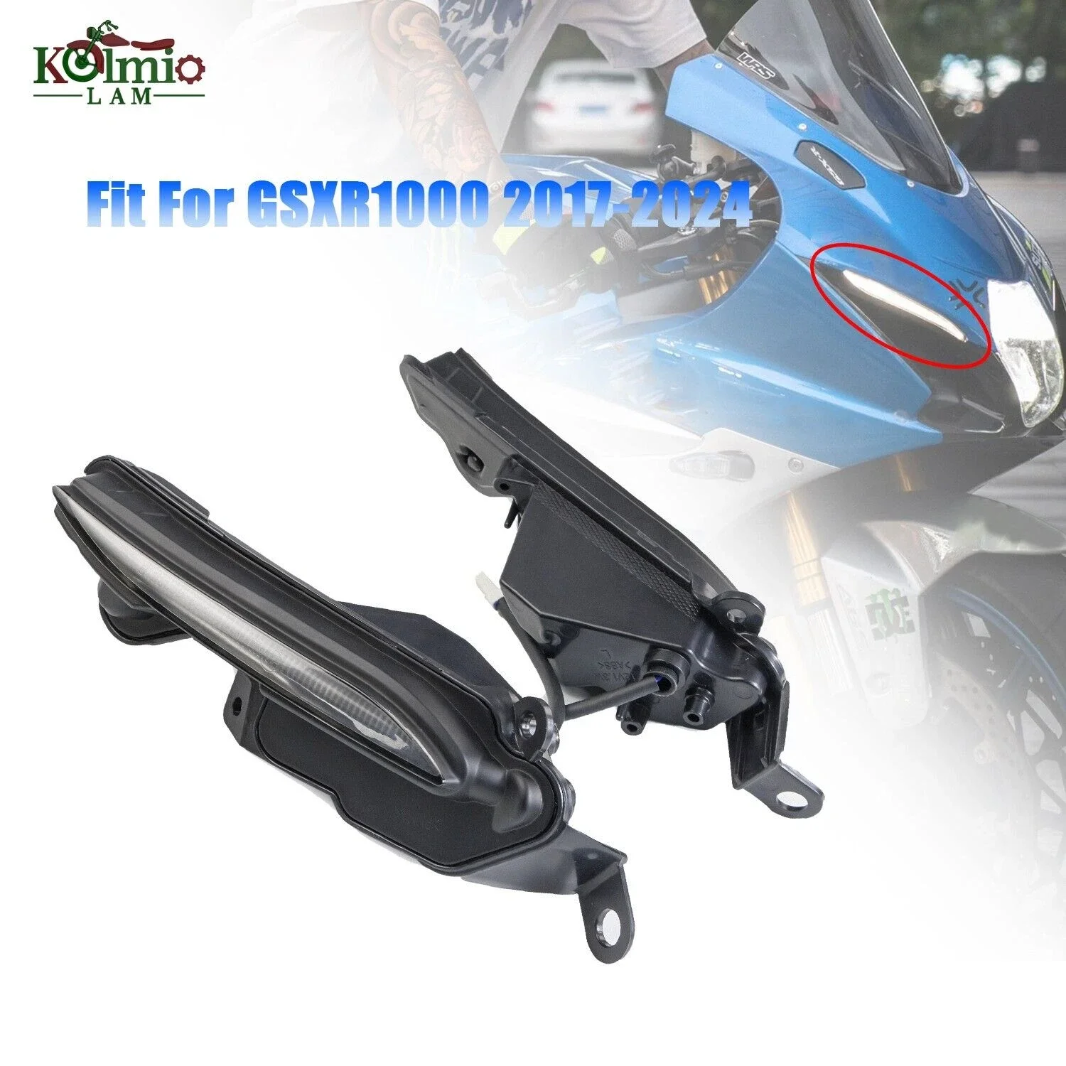 Fit for 2017 - 2025 GSXR1000 GSXR 1000 Front Headlight Fog Position Side Light GSX-R1000 2024 2023 2021 2019 L7 L8 L9 L20 K17