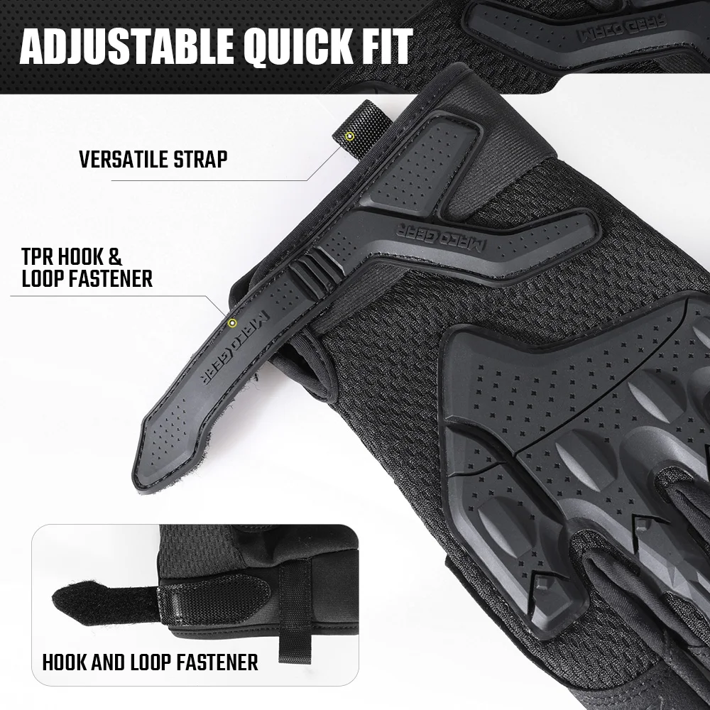 Motorcycle Gloves Men Breathable Full Finger Touch Screen Mittens Motocross Motorbike Shockproof Non-Slip Racing Protective Gear