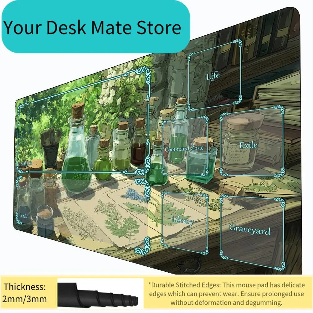 

Игровой коврик Magic Card с зонами Herbal Laboratory, коврик для настольных игр MTG, коврик для командных игр, подходит для игровых сессий, коврик Magic