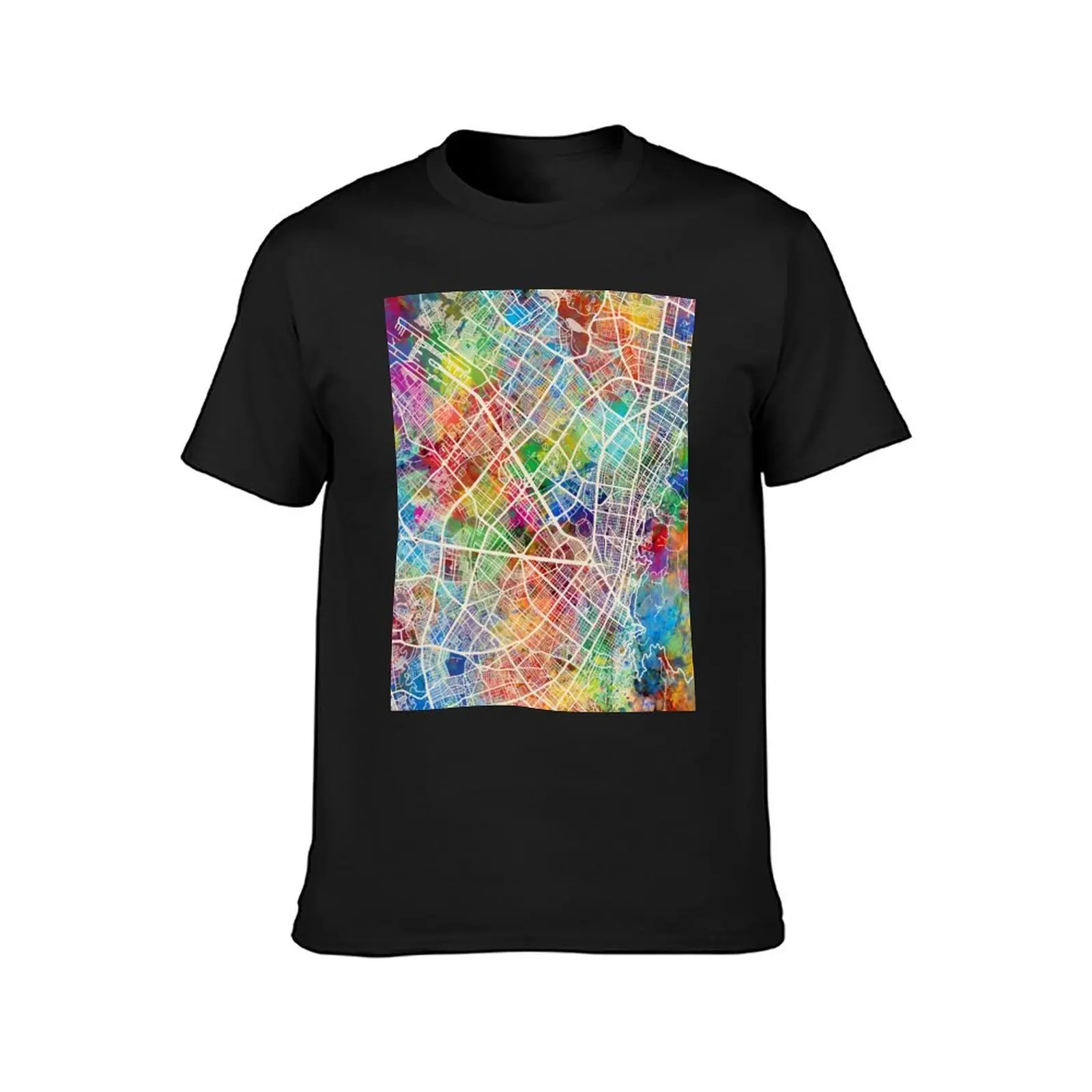 Bogota Colombia City Map T-Shirt shirts graphic tees cute tops plus sizes anime clothes men clothes image 2