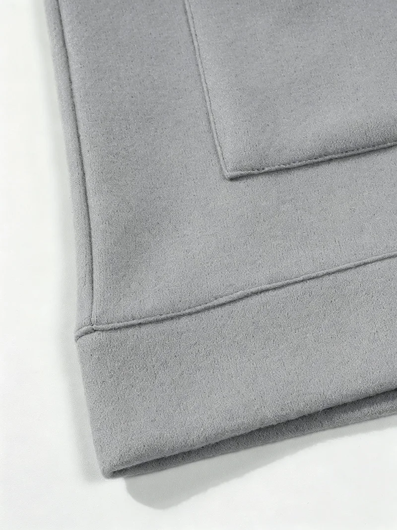 Herren Kurzarm-Hemdjacke mit Bürstenfutter, Langarm, Druckknöpfe, Lockerer Schnitt, Weich, Warm, Lässige Oberbekleidung für den Alltag, Herbst und Winter – Detail 11