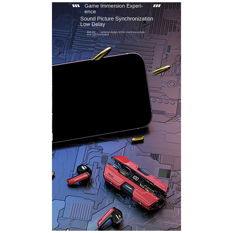 Headphone Nirkabel Harian Earphone Kontrol Sentuh Bluetooth Headset Gaming Stereo Olahraga Cocok untuk Permainan Jejak Kaki Yang Jelas