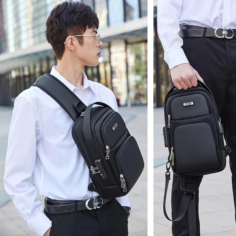 Wiersoon Tactische Borsttas Nieuwe Anti-Dief Mannen Crossbody