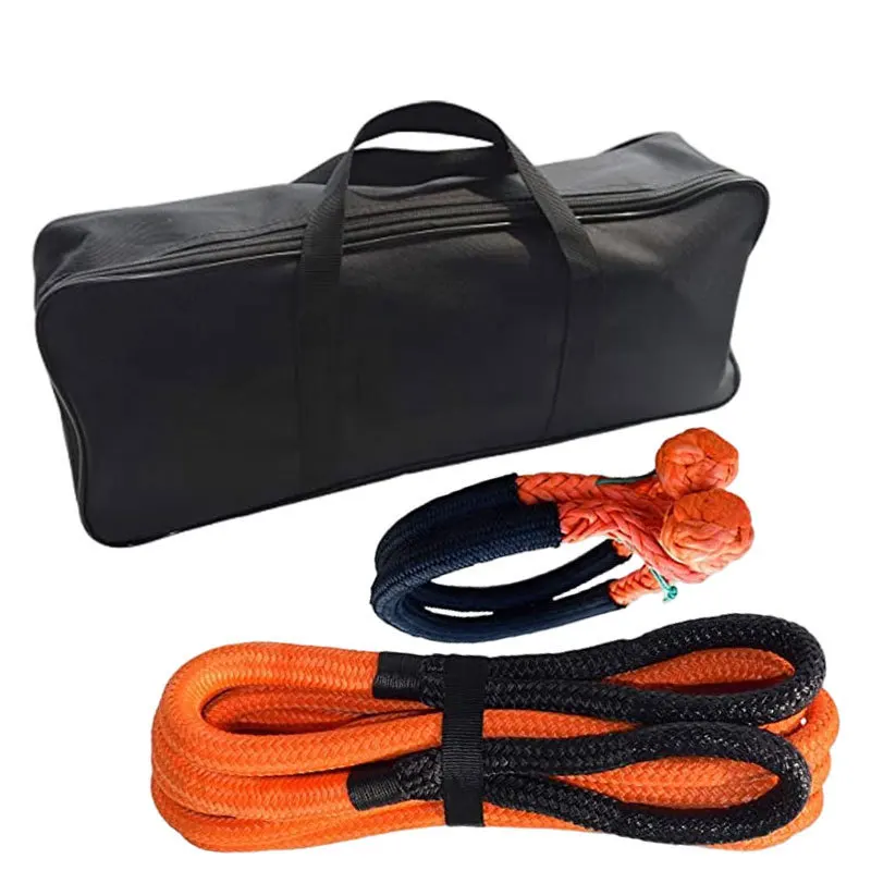 Tow Rope 22mm X 9M Trailer shackles 12T Tow Hook Streamers Use Capacity ATV Jeep UTV Tractor - Emergency Towing Offroad Tow Hook