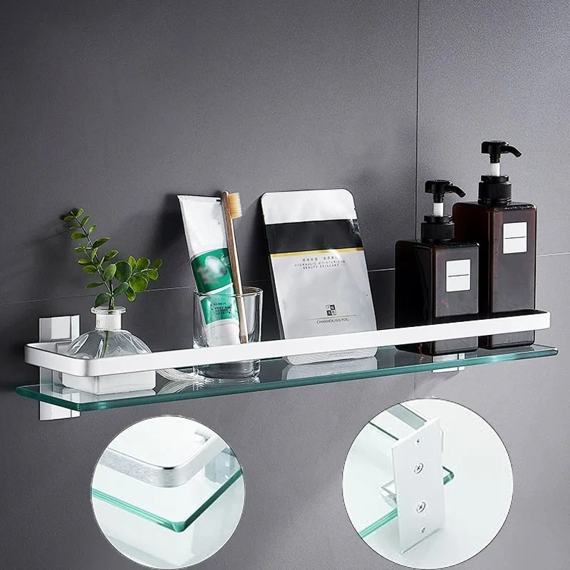 

Предметы для ванной комнаты, стеклянная полка для хранения, органайзер для душа, аксессуары, органайзеры, настенные полки, фурнитура, обустройство дома