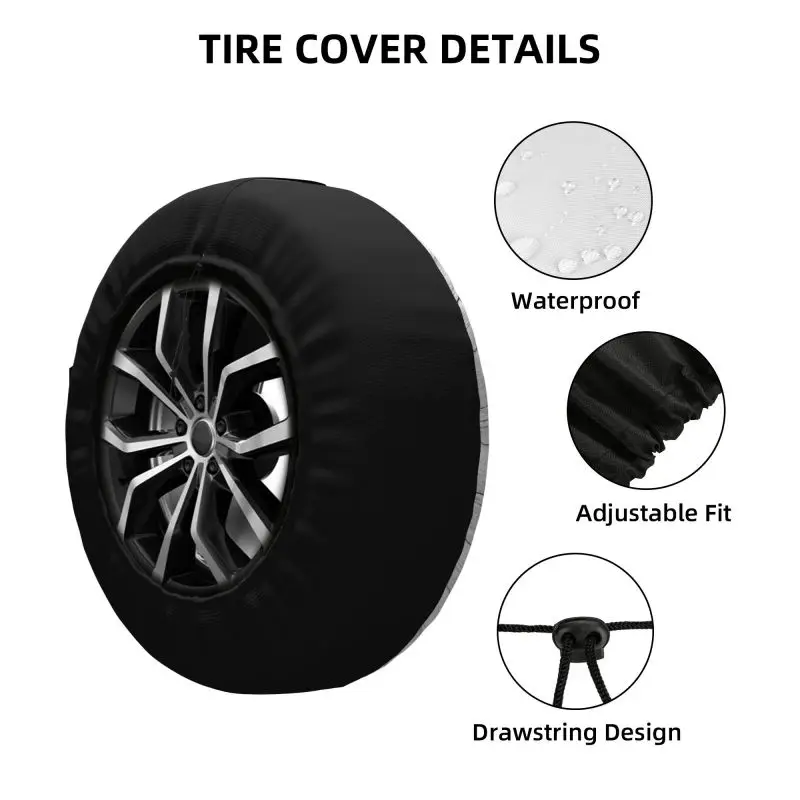 Custom Adventure Mountain Compass Duck Off Road Tire Cover 4WD 4x4 SUV Spare Wheel Protector for Toyota Land Cruiser Prado