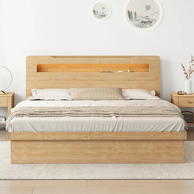 Zhiguang tatami bed, bedroom 1.8 meters, double bed, small apartment 1.5 meters, storage floating floor, high box storage bed