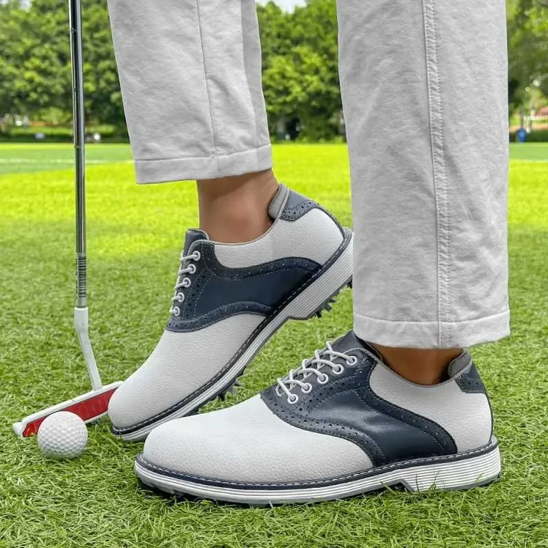Professional Mens Golf Shoes Breathable Comfortable Mesh Upper Sports Sneakers for Golfing and General Training Walking Footwear