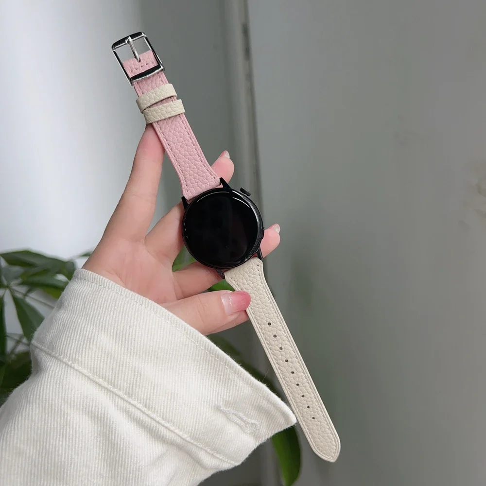 Fashion Strap band For Samsung Galaxy Watch 7 FE 5 Pro 4 6 classic 44mm 40mm sport bracelet correa leather loop