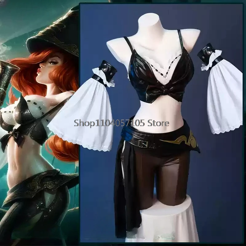 LOL Miss Fortune Cosplay Costume Game LOL The Bounty Hunter Miss Fortune Outfit Halloween Women Suit Champion Skin