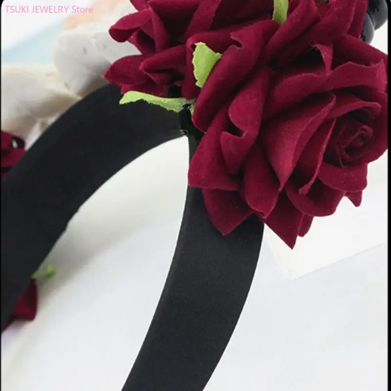 62KE أغطية رأس أنيقة من الراتنج على شكل قرن قوطي من الدانتيل للحفلات التنكرية