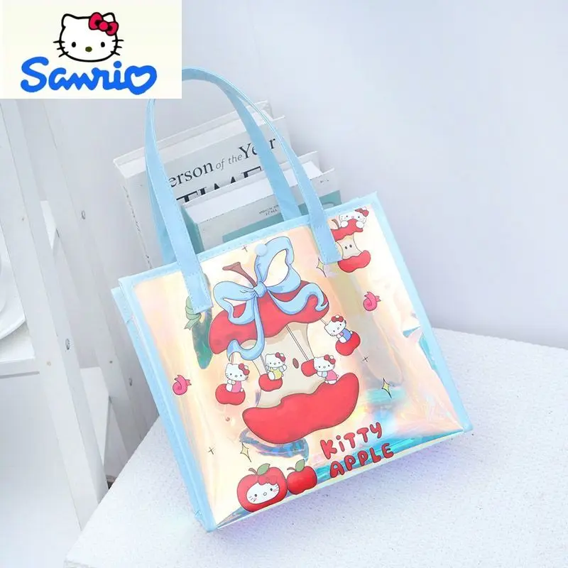 

Sanrio Laser High Quality Hello Kitty Colorful Waterproof Jelly Bag Women's Fashion Large Capacity Versatile Beach Handbag