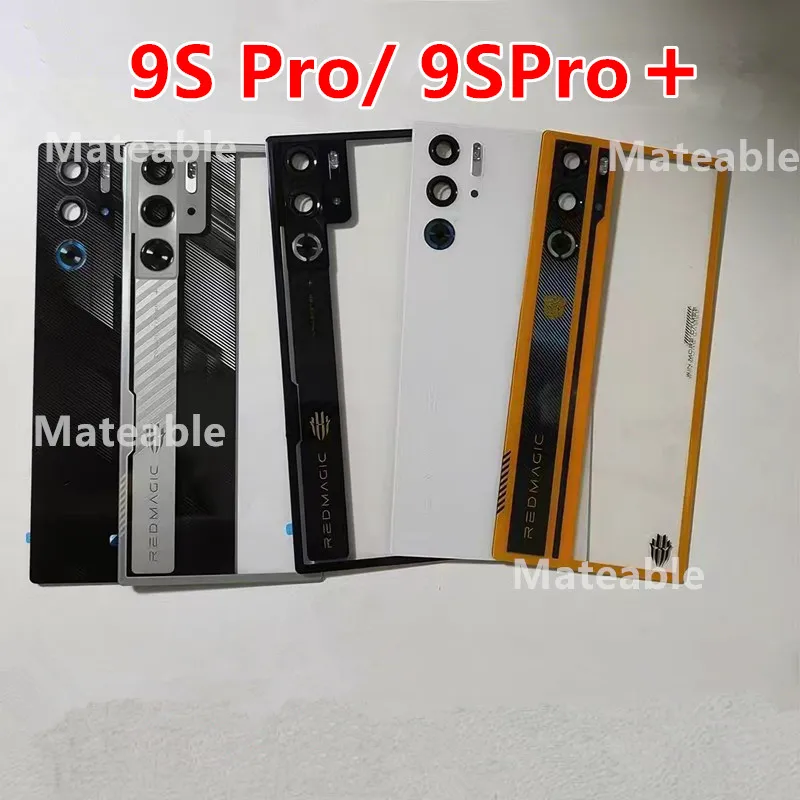 9SPro Back Cover For ZTE Nubia Red Magic 9S Pro Plus Rear Housing Battery Case Replace Repair Spare Parts + Camera Lens