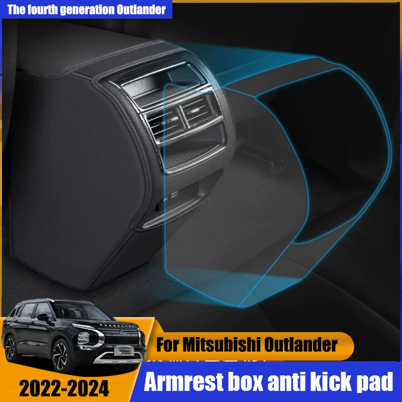 For Mitsubishi Outlander 2023 2024 Handrail box anti kick pad rear exhaust air outlet car interior supplies