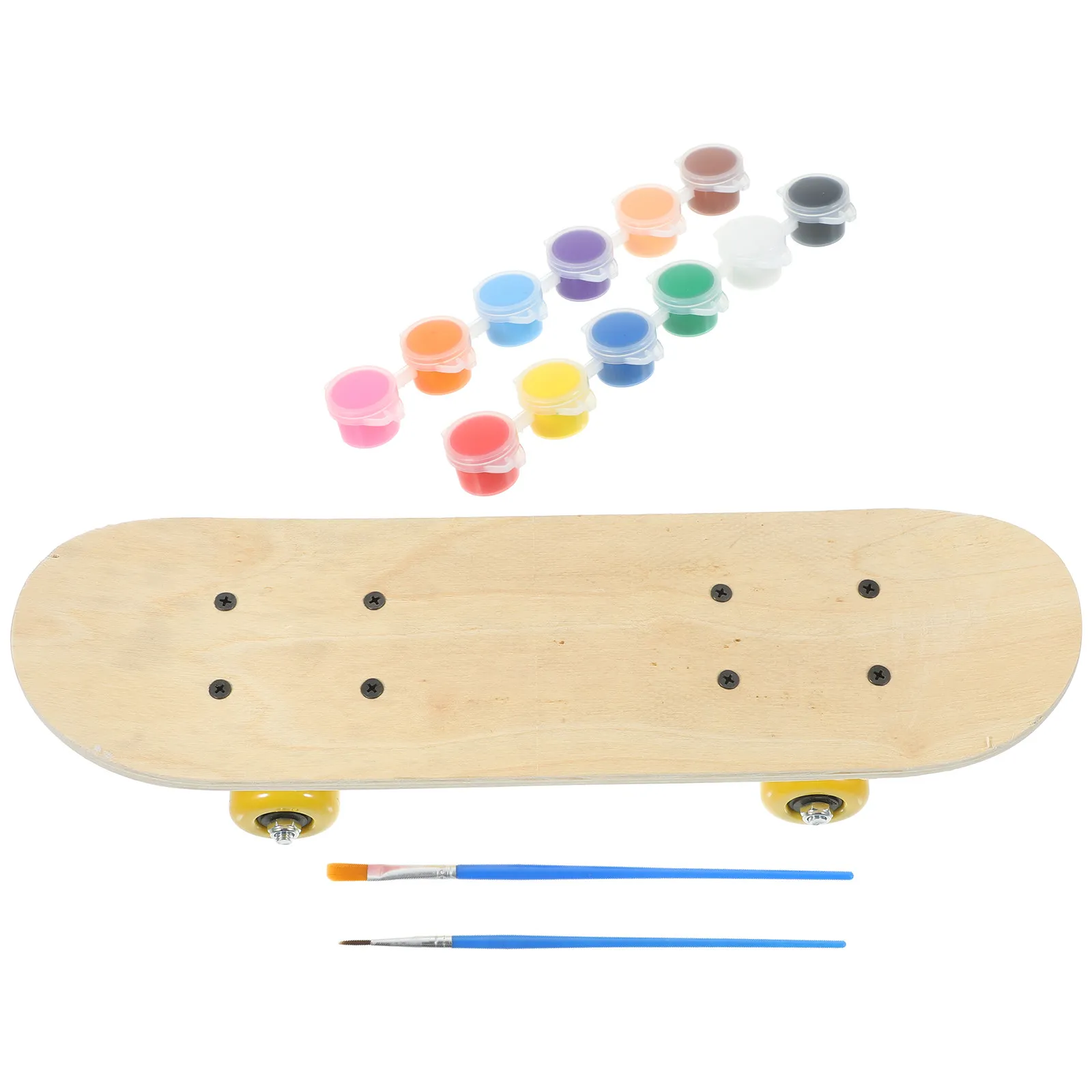 

1Set Unfinished Skateboard Deck Double Side Wood Blank Skateboard for DIY Painting Graffiti Art Customization Creative Hobby