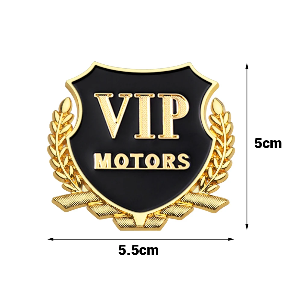 1/2PCS VIP MOTORS LOGO Car Decoration Metal Sticker for Suzuki Mazda Skoda Ford Subaru Seat Volvo Toyota Fiat Land Rover Renault - view 2