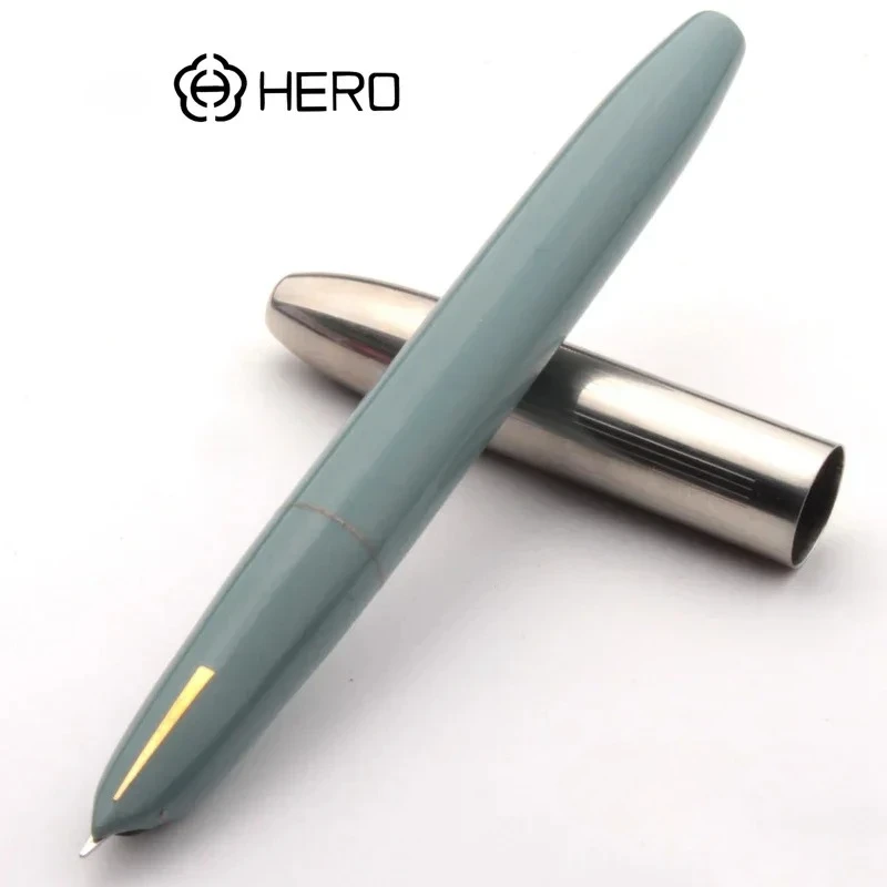 

Новая перьевая ручка HERO 565 F, наконечник 0,5 мм, пластиковые канцелярские принадлежности, офисные школьные принадлежности, небесно-голубая маркировка, ручки с золотыми чернилами, подарки для письма