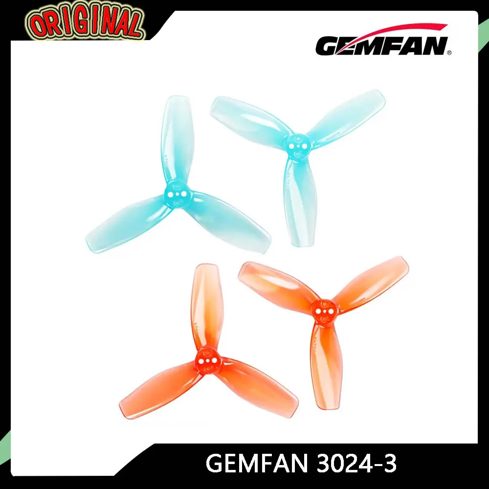 

6 Pairs GEMFAN 3024 3-Blade 3"Props - Fits F9A-B RC Flying Ball/Soccer Drones, FPV 3" Toothpick & Cinewhoop