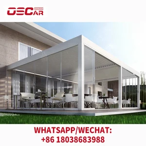 فاخرة أكشاك PC أعلى مجلس حديقة في الهواء الطلق شرفة المراقبة Pmetالألومنيوم العريشة خيمة المنزل شرفة المراقبة الألومنيوم مقاوم للماء PVC غير المغلفة أعلى 12 مبيعات العريشة البلاستيكية - رقم 1