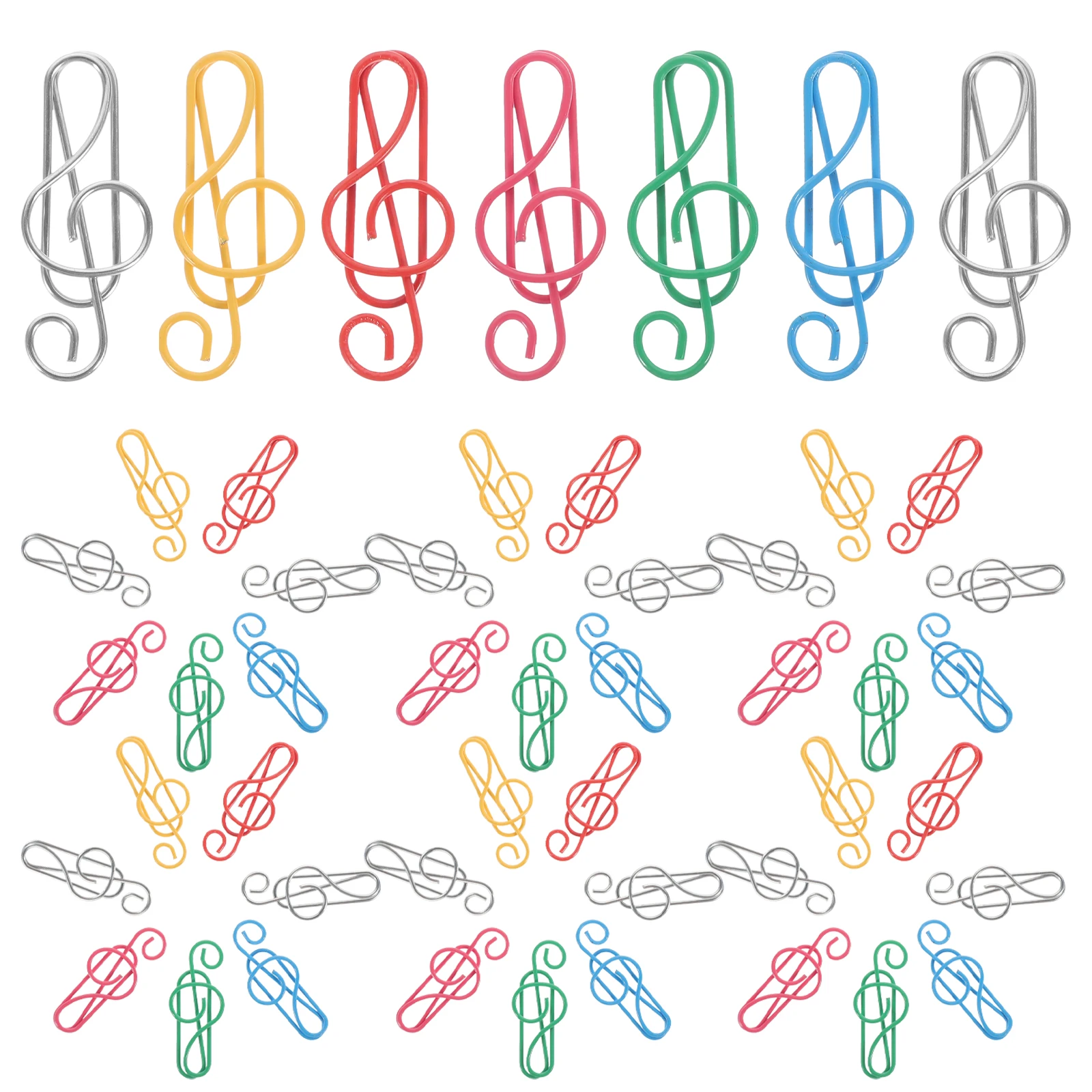 

50 Pcs Pastel Colored Note Paper Clip Clips Decorative Novelty Paperclips Office