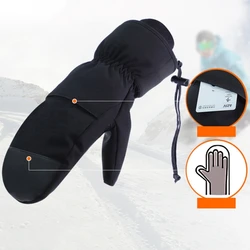 Inverno quente touchscreens luvas snowboard mulheres homens esqui e neve luvas inverno