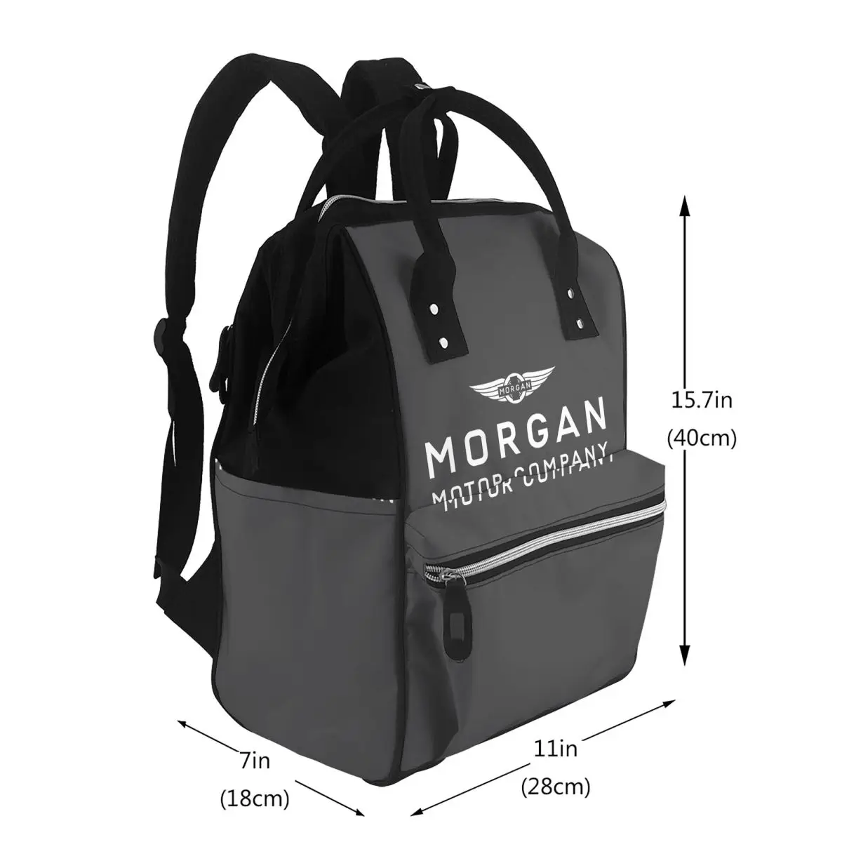 Morgan Motor Car Company Student Backpack School Bag Hiking Travel Daypack for Men Women Bookbag Shoulder Bags