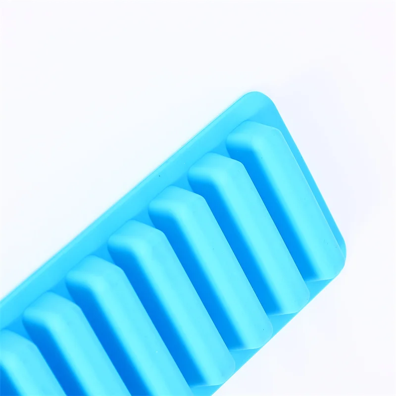 10 Grids Stick Shape Ice Tray Non-Stick Easy Release Push Popsicle Out Cylinder Silicone Ice Cube Tray Jelly Chocolate Mold