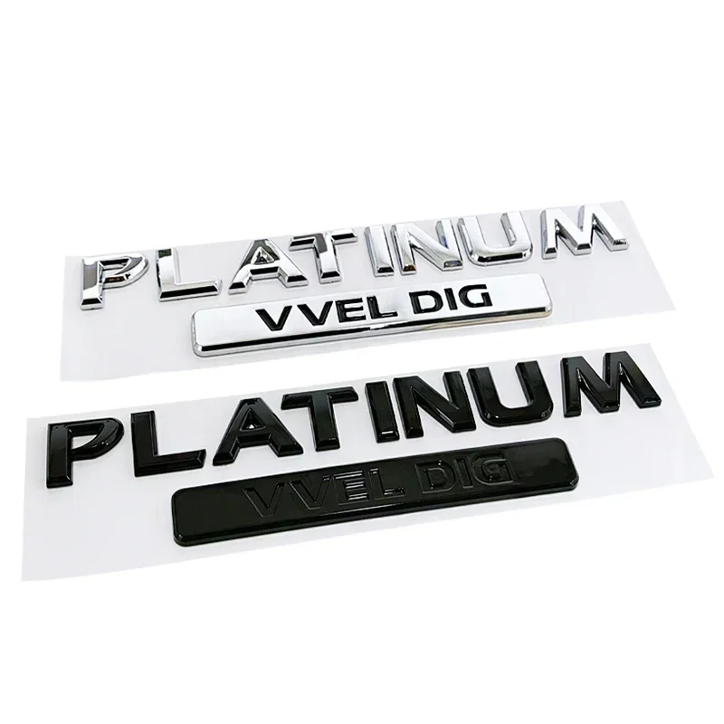 

ABS Car Rear Trunk Body Side Letter Badge Sticker for Nissan PLATINUM VVEL DIG Emblem Auto Styling Exterior Accessories