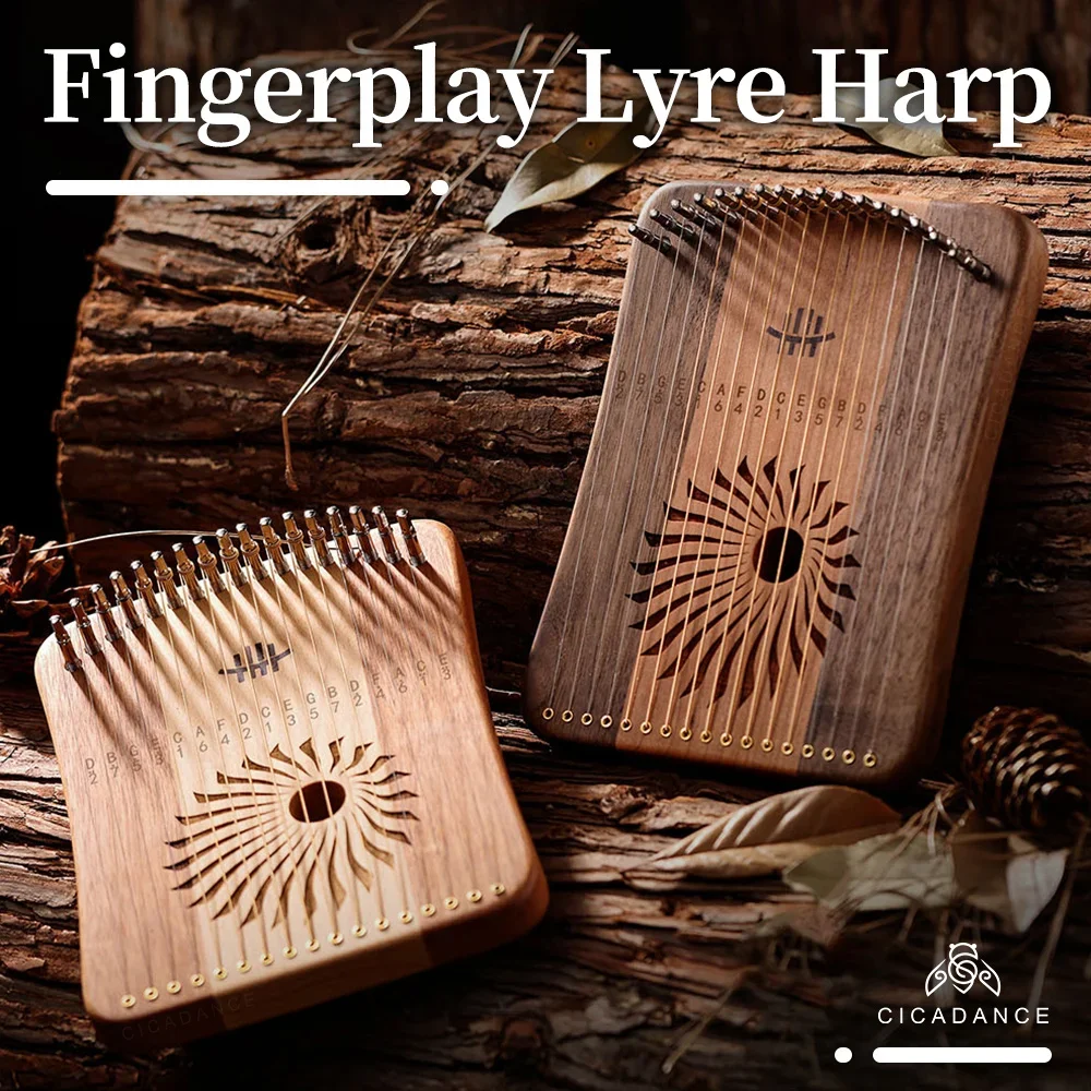 

17 String Fingerplay Lyre Harp 31 Strings Chromatic Harp Fingerstyle Thumb Piano Musical Instruments Gifts Professional Beginner