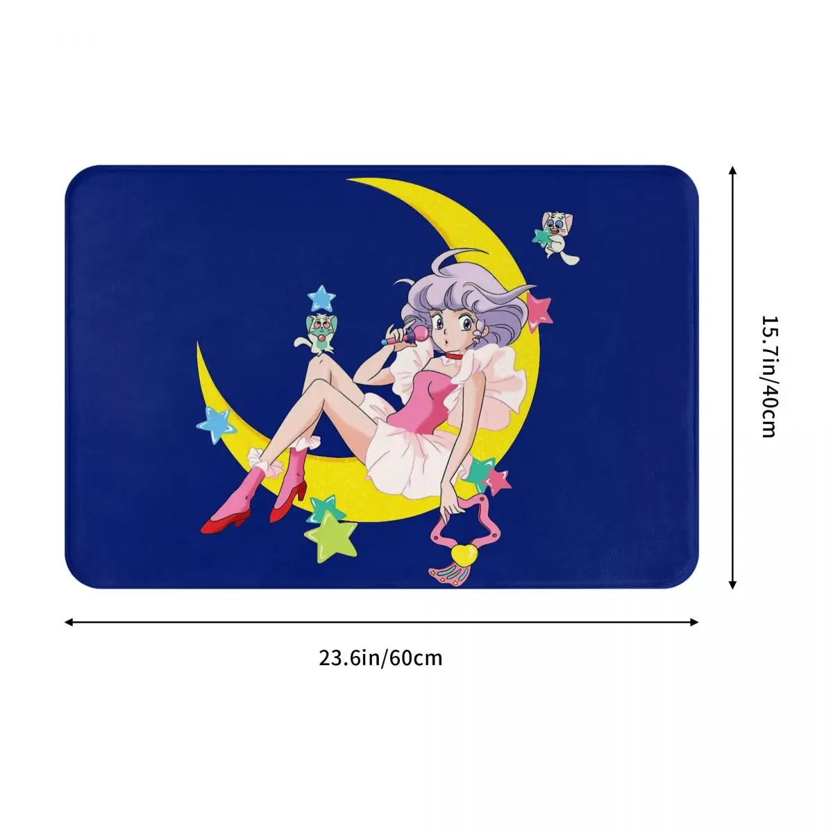 Creamy Mami Cartoon Non-slip Doormat Kitchen Mat At Night Moon Balcony Carpet Entrance Door Rug Bedroom Decorative