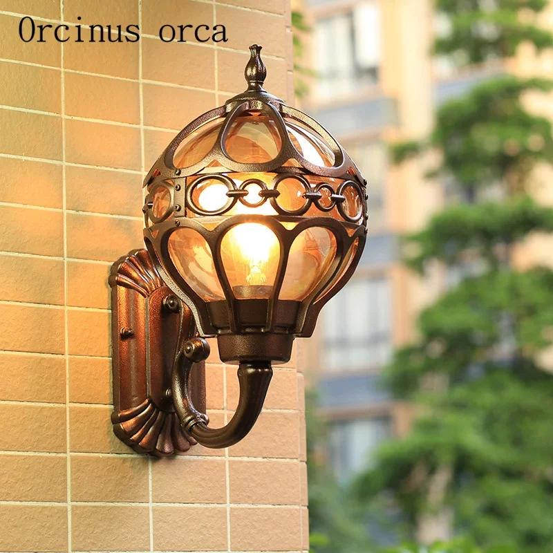 

European Retro industry style waterproof wall lamp balcony courtyard living room bedroom staircase corridor outdoor wall lamp