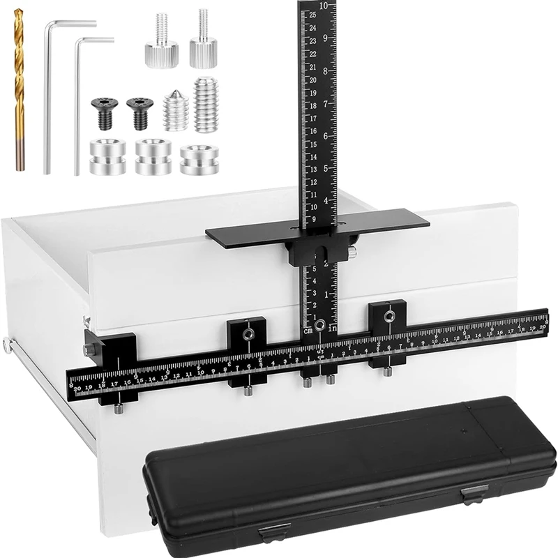 Handle Punch Locator Adjustable Cabinet Hardware Jig Cabinet Door Handle Positioning Punch Handle Drill Guide Locator