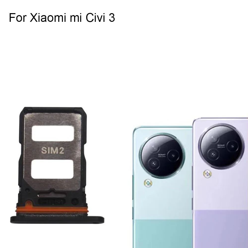 For Xiaomi mi Civi 3 New Tested Sim Card Holder Tray Card Slot For Xiaomi mi Civi3 Replacement Parts