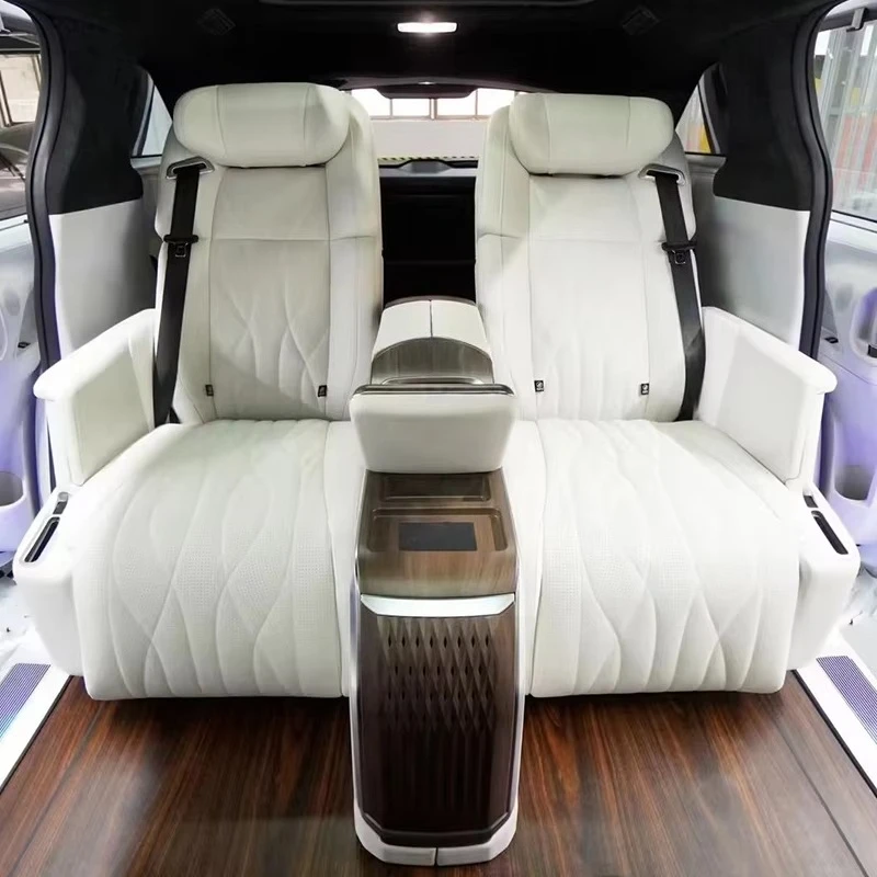 New Design Leather Car Seat Interior Upgrade Kits Rear Seats with Console for LC200 2008-2020 LX570 Vito Models