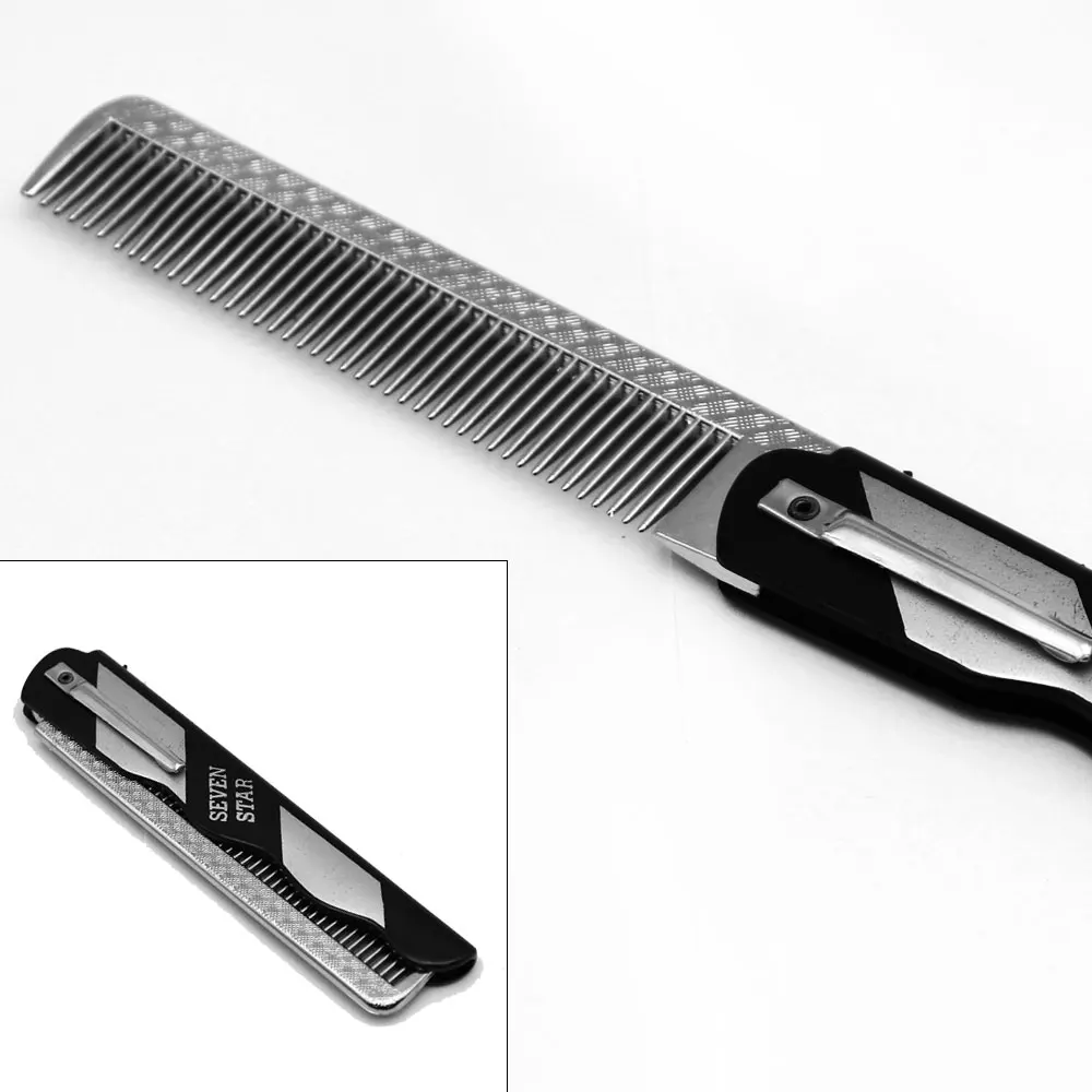 Seven Star 007-5 Shen Folding Comb Silver Hair Brush Folding Comb Hair Comb Portable Comb