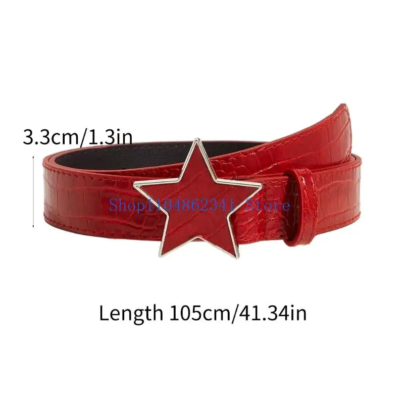 5ASD المعاصرة للجنسين الشرير حزام ناعم بو الجلود الخصر حزام زخرفة الخصر الزخرفية للملابس غير الرسمية في الشوارع