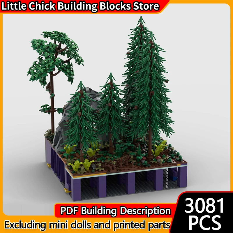 

City Street View Model MOC Building Bricks Cave In The Forest Modular Technology Children Holiday Gifts Assemble Toys Suit