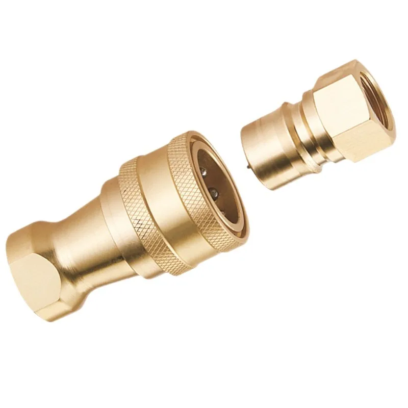 For Brass Hydraulic Quick Connector Open and Closed Cleaning Equipment Sweeper Air Conditioner Quick Connector