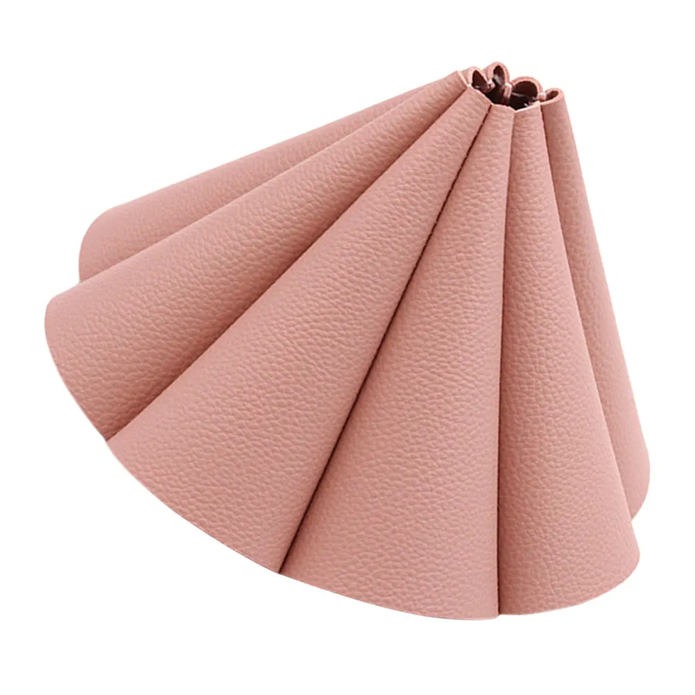 

1pc LED Lampshade Desk Lamp Lampshade Decorative PU Material Dustproof Foldable Warm Atmosphere Home Use Easy Installation High