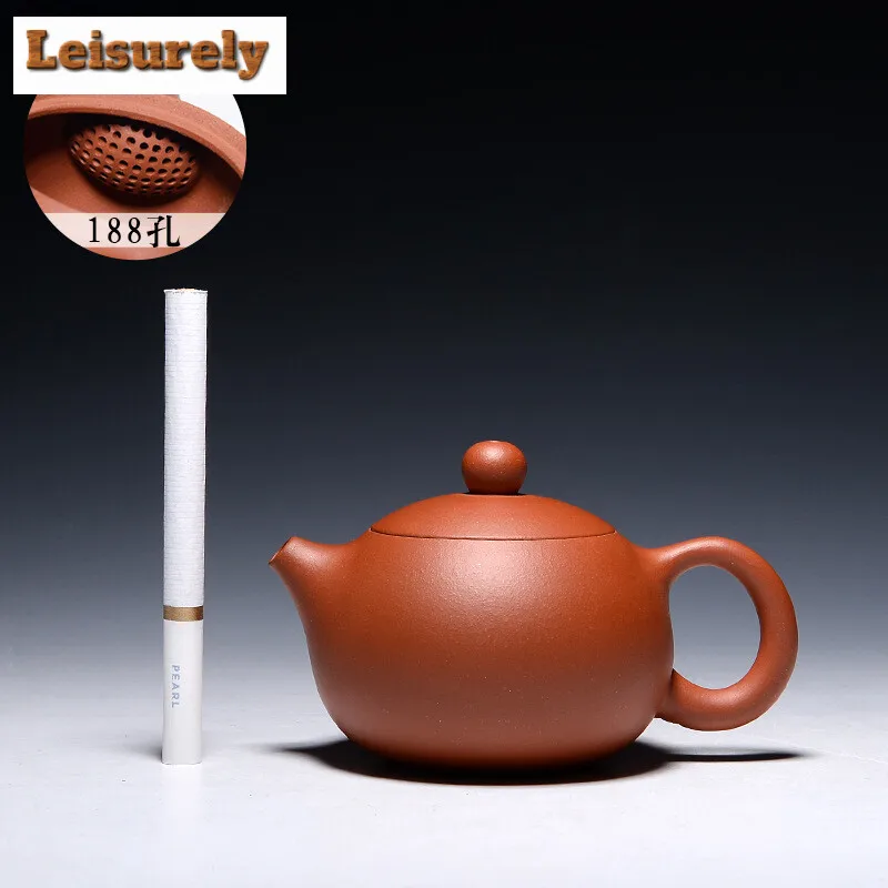 

120ml Yixing Famous Purple Clay Teapots 188 Holes Ball Filter Xishi Tea Pot Beauty Kettle Raw Ore Handmade Zisha Tea Set Gifts