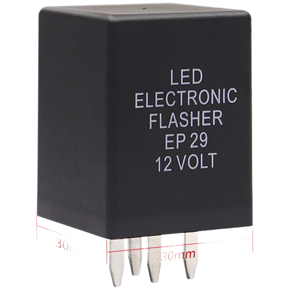 For Car LED Turn Signal Flasher Relay 12 Volt Rated for Use with LED Bulbs Eliminates Hyper Flashing Without Modifying Wiring