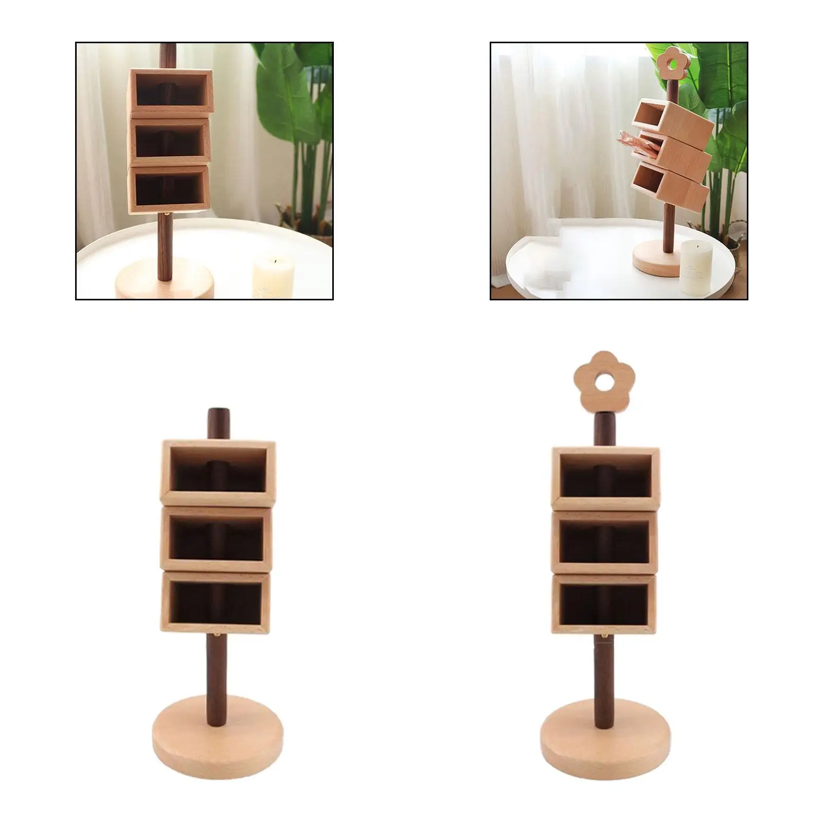 

Wood Pen Holder Stable Desk Supplies Organizer for Stationery Office Desktop