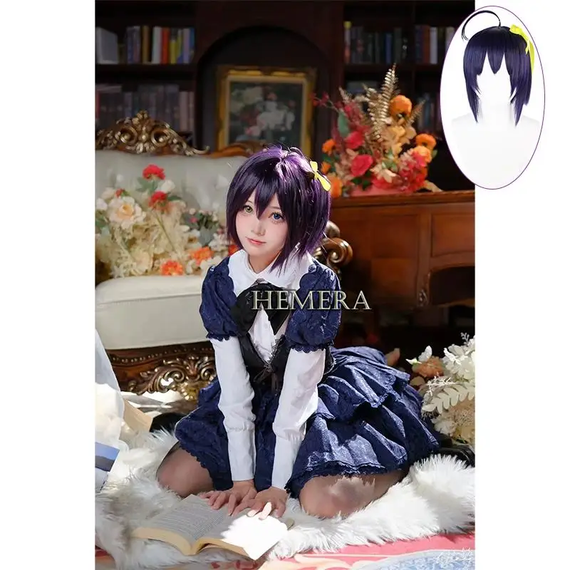 

Лолита Love Chunibyo & Other Delusion Takanashi Rikka Косплей Костюм Великолепное готическое платье Лолиты Вечеринка Ролевая игра Одежда парик