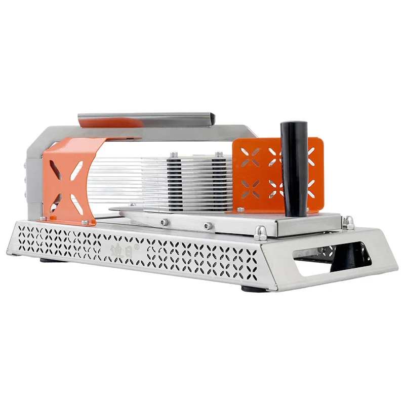 Stainless Steel Commercial Vegetable & Fruit Slicer, Tomato Banana Dragon Fruit Slicing Machine for Food Prep Processing