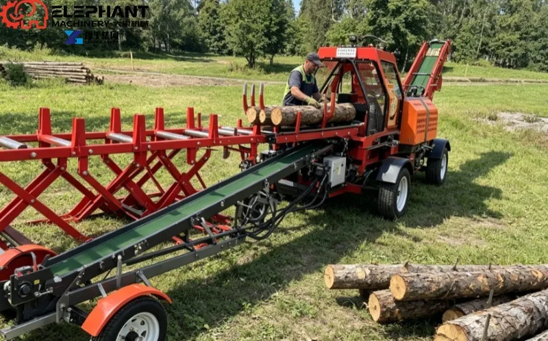 Industrial 30Ton Hydraulic Log Splitter Heavy‑Duty Firewood Processor Cutting Machine For Large Log Processing