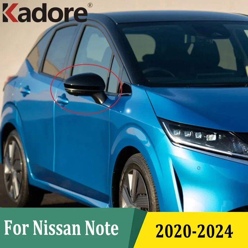 

Для Nissan Note 2020 2021 2022 2023 2024 хромированная крышка зеркала заднего вида на боковую дверь, накладка на зеркала заднего вида, автомобильные аксессуары