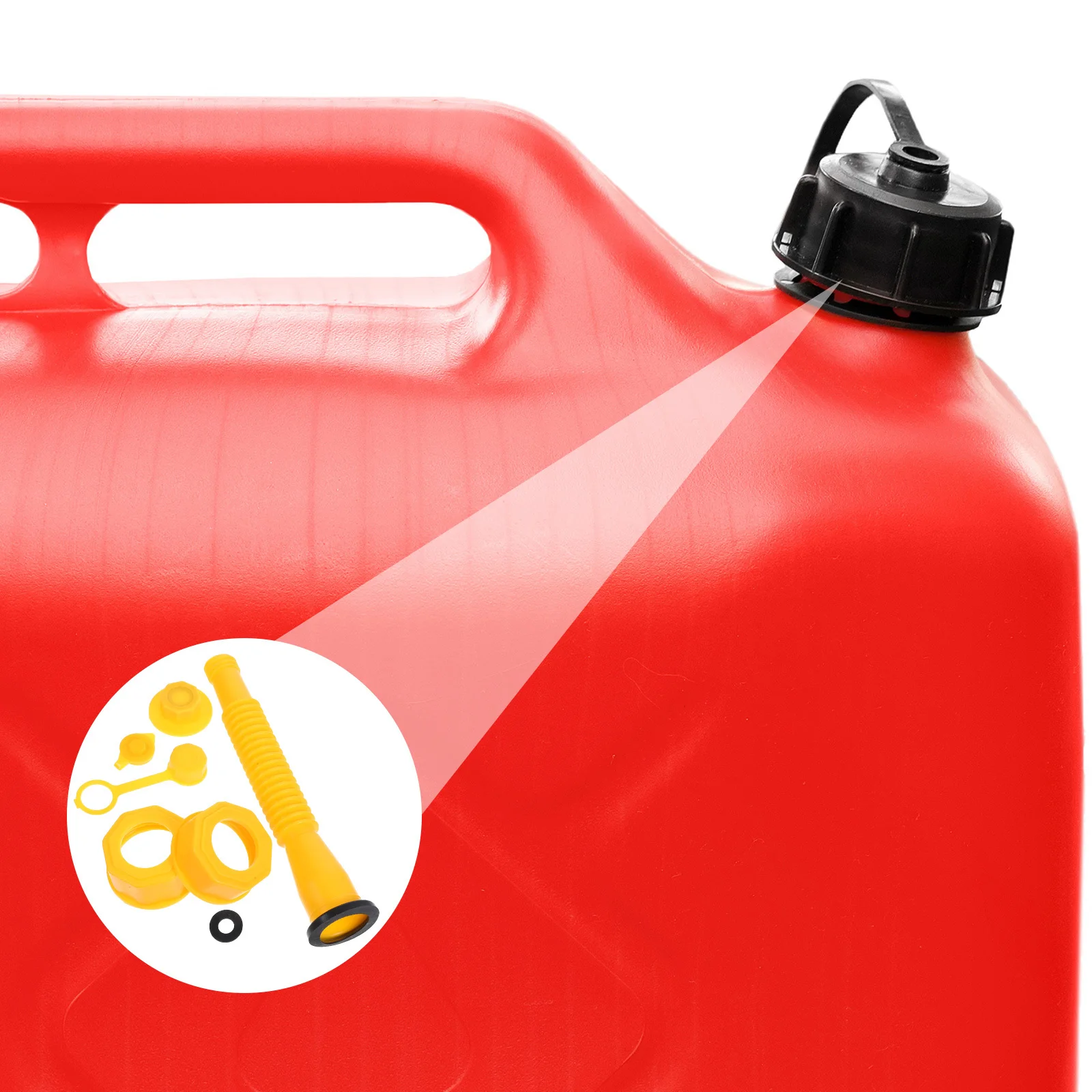 

Oil Nozzle Replacement Kit Double Flexible Spout For Plastic Tanks Gasket Plugs Yellow Universal Fuel Dispenser For Lawnmowers