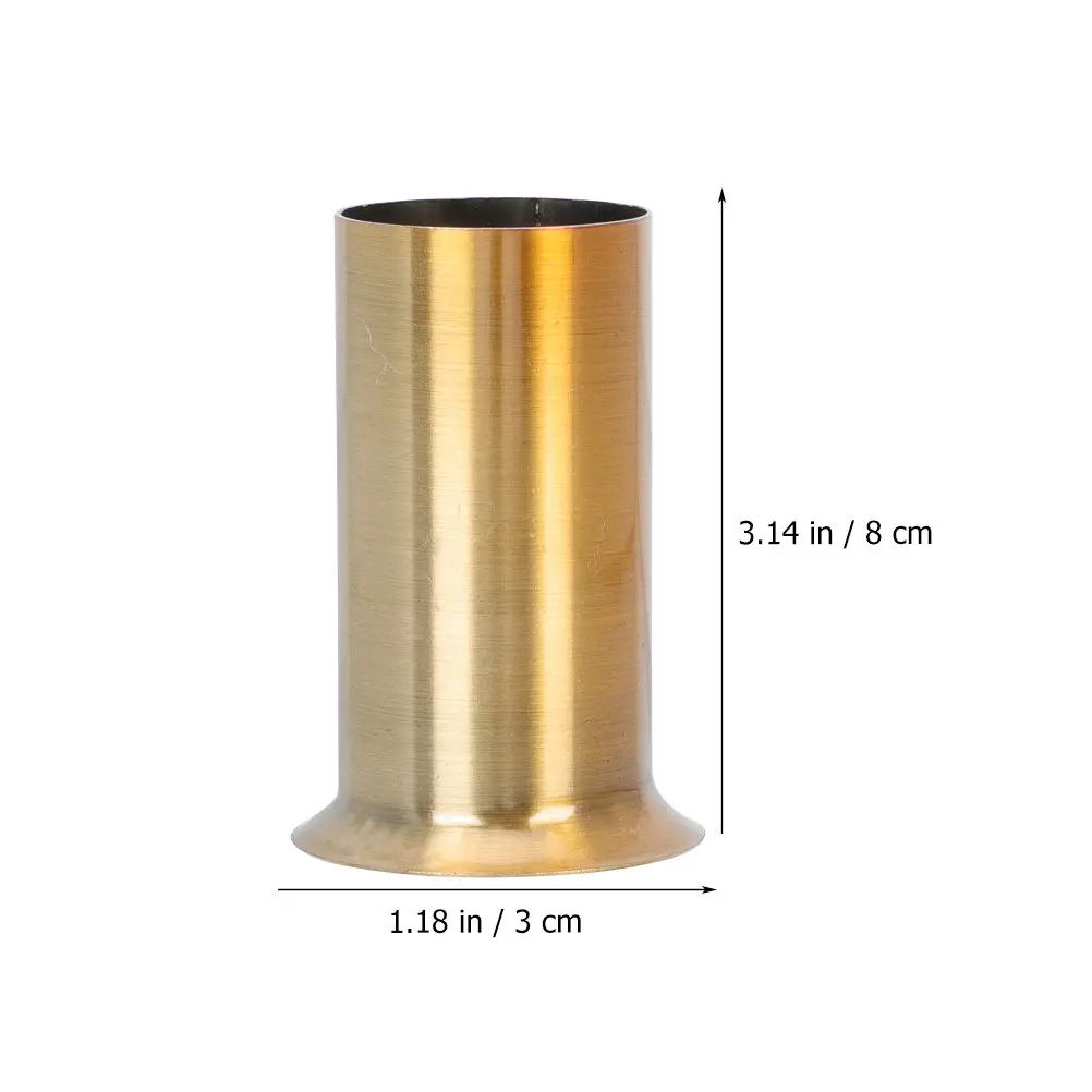 6pcs E14 Lamp Base Sleeves for Crystal Chandeliers – Heat-Resistant Iron Flanging Casing Socket Cover