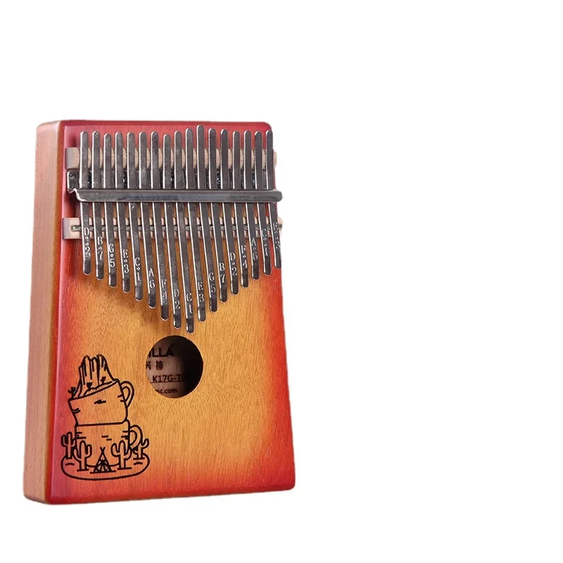 Thumb Piano Kalimba 17 Key High Quality Portable Key Fingers Engrave Kalimba Mahogany Gift Piano De Pulgar Music Instrument DE50